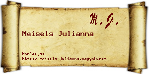 Meisels Julianna névjegykártya